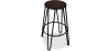 Buy Hairpin Bar Stool 66cm - Dark wood and metal Light grey 59501 at MyFaktory