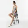 Buy Hairpin Bar Stool 66cm - Dark wood and metal Light grey 59501 at MyFaktory