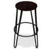 Buy Hairpin Bar Stool 66cm - Dark wood and metal Light grey 59501 - in the EU