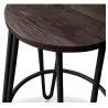 Buy Hairpin Bar Stool 66cm - Dark wood and metal Light grey 59501 with a guarantee
