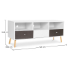 Buy Wooden TV Stand - Scandinavian Design -Quenby  Grey 59654 - prices