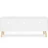 Buy Wooden TV Stand - Scandinavian Design -Quenby  Grey 59654 home delivery