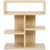 Buy Scandinavian style low shelf with 5 compartments - Wood White 59644 - in the EU