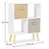 Buy  Wooden Shelf - Scandinavian Design - Small - Honuk White 59649 with a guarantee