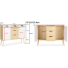 Buy Wooden Sideboard - Scandinavian Design - 3 drawers - Regir Natural wood 59652 - in the EU