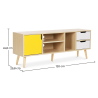 Buy Wooden TV Stand - Scandinavian Design - Haley  Yellow 59660 with a guarantee