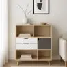 Buy Wooden Bookshelf - Scandinavian Design - Polani Natural wood 59648 - prices