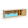 Buy Wooden TV Stand - Scandinavian Design -Yumi Multicolour 59656 with a guarantee