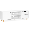Buy Wooden TV Stand - Scandinavian Design - Wiam White 59663 - prices