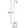 Buy Franc floor lamp - Metal and marble Chrome Pink Gold 59578 with a guarantee