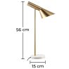 Buy Antonello desk lamp - Metal and marble Gold 59576 - in the EU