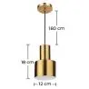 Buy Basilio hanging lamp - Metal Gold 59579 - prices
