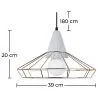 Buy Mico hanging lamp - Metal and concrete Gold 59590 - in the EU