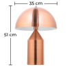 Buy Milano desk lamp - Metal Chrome Rose Gold 59581 in the Europe