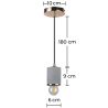 Buy Francesca hanging lamp - Metal and concrete Gold 59582 home delivery