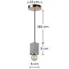 Buy Francesca hanging lamp - Metal and concrete Gold 59582 with a guarantee
