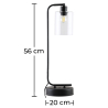 Buy Flavia desk lamp - Metal and glass Black 59583 with a guarantee
