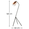 Buy Grasshoper floor lamp - Metal Chrome Pink Gold 59589 with a guarantee