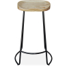 Buy Industrial Bar Stool 76 cm Aiyana - Light wood and metal Black 59571 at MyFaktory