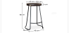Buy Industrial Bar Stool 66 cm Aiyana - Dark wood and metal Yellow 59584 with a guarantee