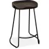 Buy Industrial Bar Stool 66 cm Aiyana - Dark wood and metal Yellow 59584 with a guarantee