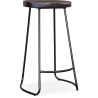 Buy Industrial Bar Stool 76 cm Aiyana - Dark wood and metal Steel 59570 in the Europe