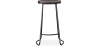 Buy Industrial Bar Stool 76 cm Aiyana - Dark wood and metal Steel 59570 - prices