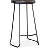 Buy Industrial Bar Stool 76 cm Aiyana - Dark wood and metal Steel 59570 - in the EU