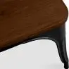 Buy Bistrot Metalix Bench Industrial Style - Dark Wood Turquoise 58436 - prices