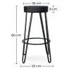 Buy Industrial Bar Stool 80 cm - Elsu Black 59572 in the Europe