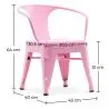 Buy Bistrot Metalix Kid Chair with armrest - Metal Pink 59684 - in the EU