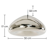 Buy Empty Pendant Lamp - 30cm - Chromed Metal Silver 58221 in the Europe