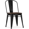 Buy Bistrot Metalix Square Chair - Metal and Dark Wood Steel 59709 at MyFaktory