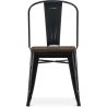 Buy Bistrot Metalix Square Chair - Metal and Dark Wood Metallic bronze 59709 - prices