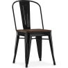 Buy Bistrot Metalix Square Chair - Metal and Dark Wood Steel 59709 - in the EU