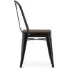 Buy Bistrot Metalix Square Chair - Metal and Dark Wood Steel 59709 - in the EU