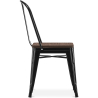 Buy Bistrot Metalix Square Chair - Metal and Dark Wood Steel 59709 at MyFaktory