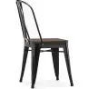 Buy Bistrot Metalix Square Chair - Metal and Dark Wood Steel 59709 - prices
