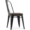 Buy Bistrot Metalix Square Chair - Metal and Dark Wood Steel 59709 in the Europe