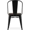 Buy Bistrot Metalix Square Chair - Metal and Dark Wood Steel 59709 in the Europe
