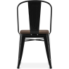 Buy Bistrot Metalix Square Chair - Metal and Dark Wood Metallic bronze 59709 home delivery