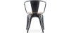 Buy Bistrot Metalix Chair with Armrest - Metal and Light Wood Steel 59711 home delivery