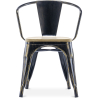 Buy Bistrot Metalix Chair with Armrest - Metal and Light Wood Red 59711 - prices