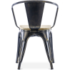 Buy Bistrot Metalix Chair with Armrest - Metal and Light Wood Red 59711 home delivery