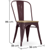 Buy Bistrot Metalix Chair - Metal and Light Wood Light Purple 59707 - prices