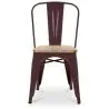 Buy Bistrot Metalix Chair - Metal and Light Wood Light Purple 59707 - in the EU