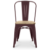 Buy Bistrot Metalix Chair - Metal and Light Wood Light green 59707 - prices