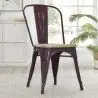 Buy Bistrot Metalix Chair - Metal and Light Wood Light Purple 59707 - prices