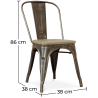 Buy Bistrot Metalix Chair - Metal and Light Wood Light green 59707 with a guarantee