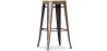 Buy Bistrot Metalix style stool - 76cm  - Metal and Light Wood Red 59704 in the Europe